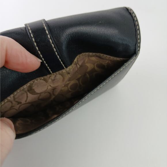 Coach Buttery Soft Black Bi-Fold Wallet Silver Hardware - Picture 9 of 11